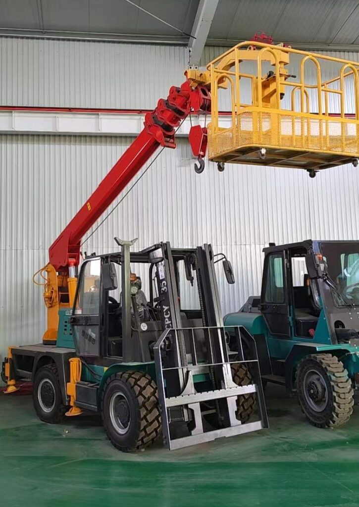 Operate a 4x4 forklift