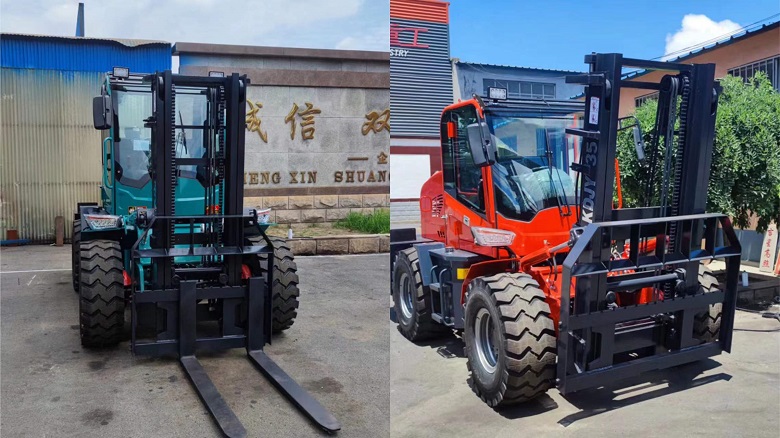 Comparison of Landtiger35 four-wheel drive forklift before and after upgrade