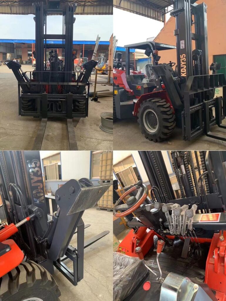 Outdoor forklift with 6m mast