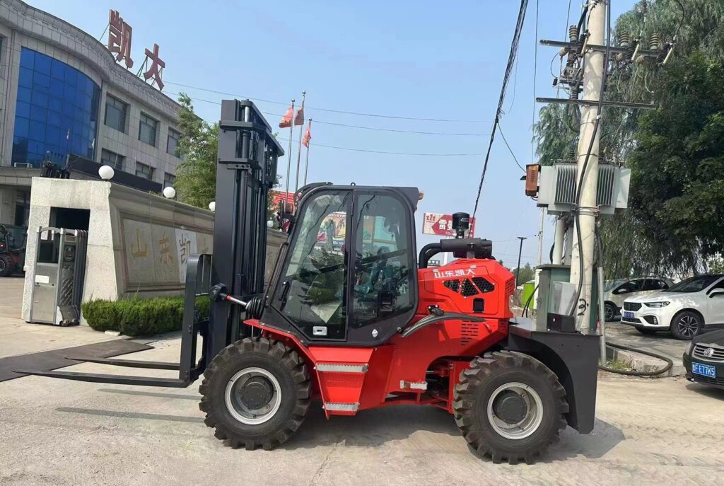 Kaystar's Latest 4WD Forklift Test Vehicle-Rear Articulated Short Axle Design