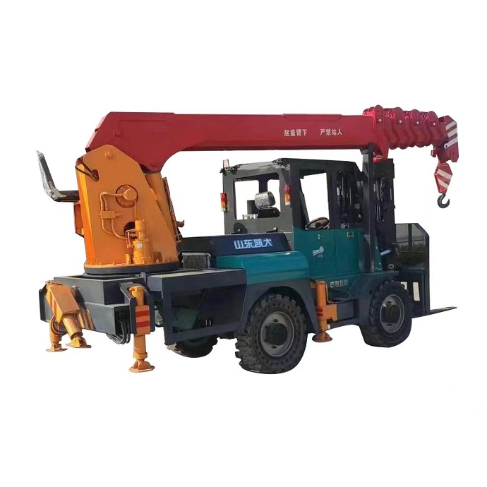 Customized Small Four-Wheel Drive Mobile Crane,kaystar Pioneer50 all-terrain forklift and boom
