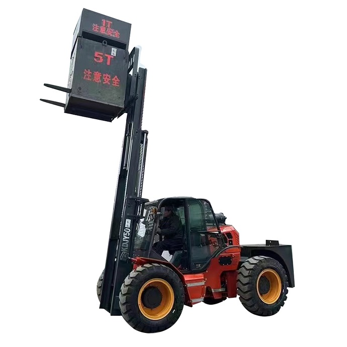 Kaystar Land Tiger Series 5-ton Rough Terrain Forklift（4WD）Rear Articulated(KDJY50)