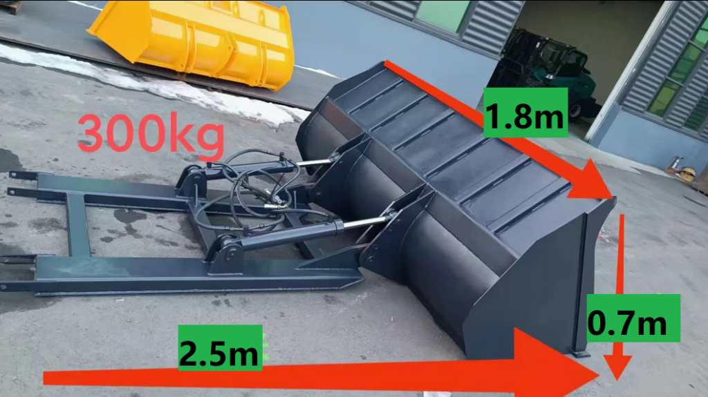 quick attached bucket for 4WD rough terrain forklfit specification