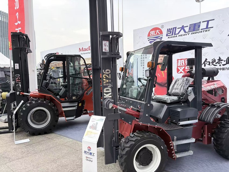 Kaida 4x4 forklifts in Wuhan Agricultural Machinery Exhibition 2025
