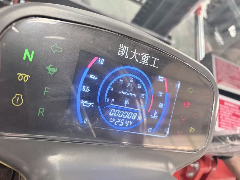 Kaystar 4WD rough terrain forklift LCD instrument cluster with warning indicators