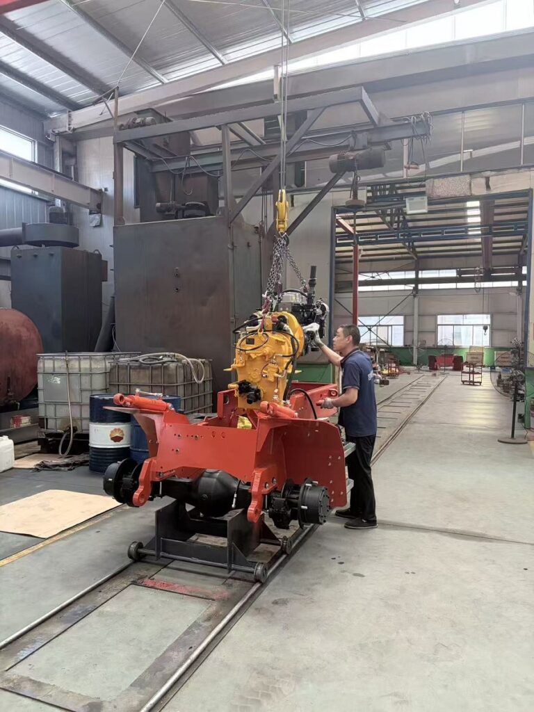 Chassis, power‑system and final assembly process of off‑road forklift