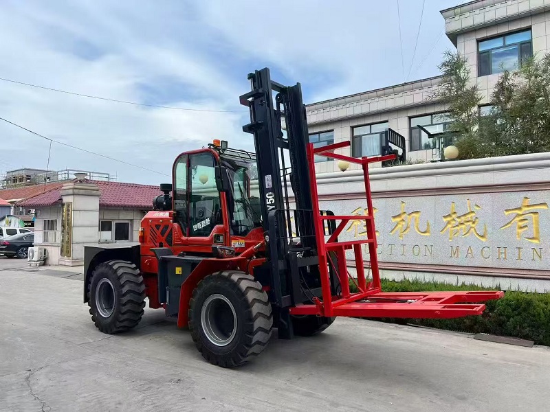 Landtiger 50RC 5 ton rear articulated 4WD rough terrain forklift for grain harvesting and corn basket dumping